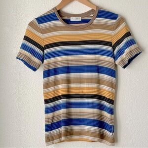 Marc O’Polo Stretchy Knit Striped Short Sleeve Retro T-Shirt Womens Size Small